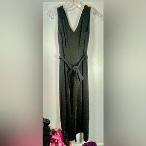 Calvin Klein Black Metallic Jumpsuit Size 2